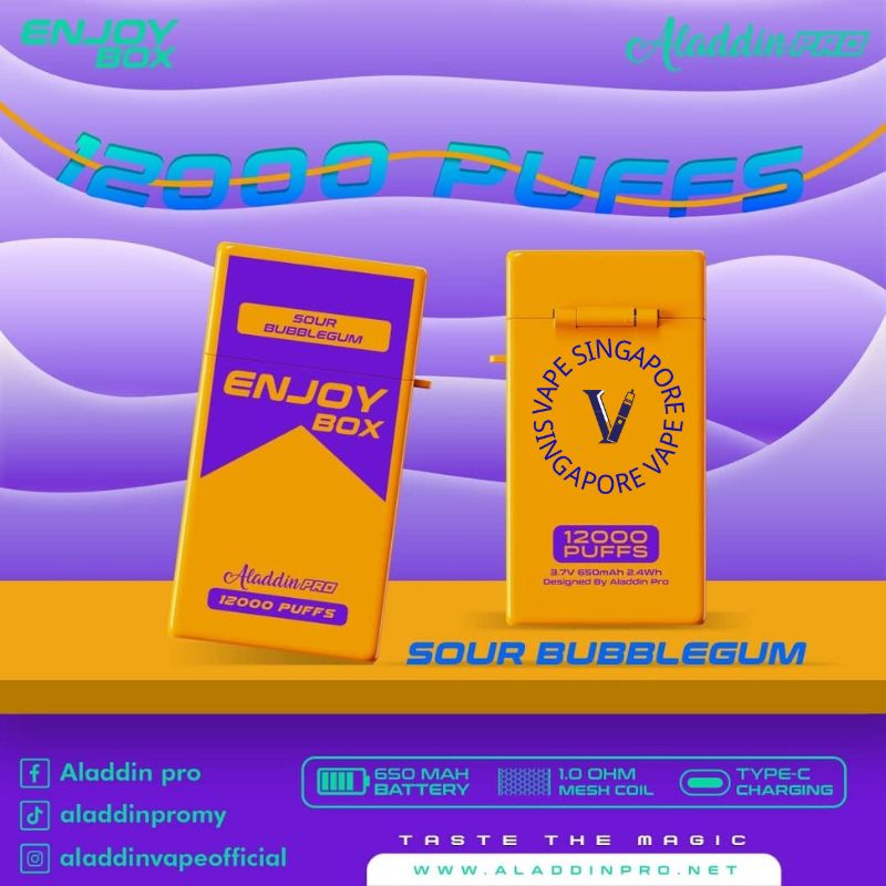 aladdin-box-12k-puff-sour-bubblegum-disposable-vape-singapore-sg-vape