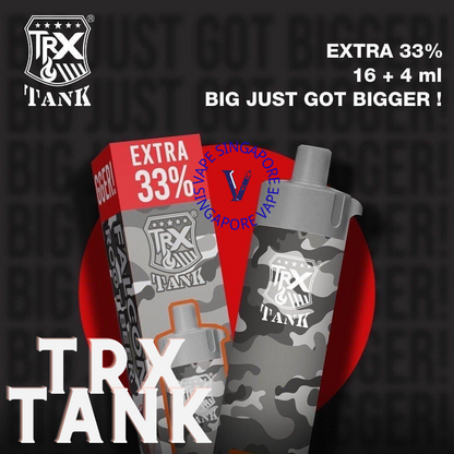 Looking for a convenient and flavorful vaping experience in Singapore? Try the TRX Tank 8000 puff disposable vape, available in refreshing grape, lychee, peach, orange, strawberry and watermelon flavors. Order yours from Vape SG and enjoy same-day delivery. Don't miss out on the latest vape trends with Vape Tape!